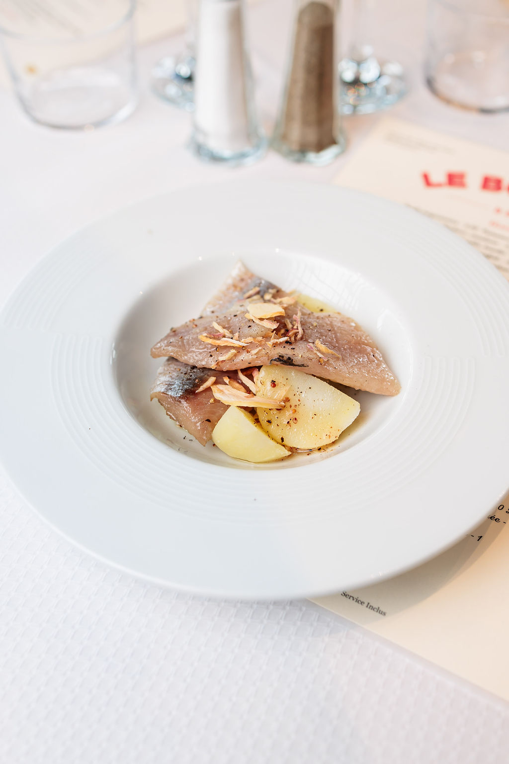 Plat le Bouillon Béarnais truite aux amandes